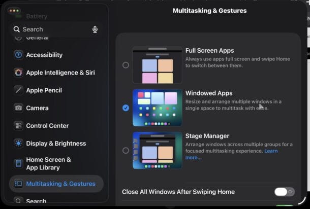 How to Use Windowed App Mode on iPad with iPadOS 26 – OS X Daily
